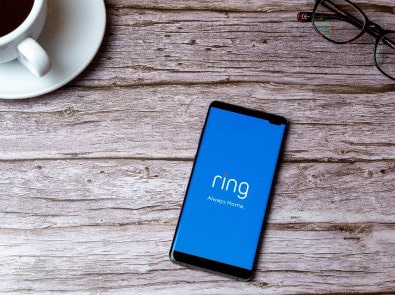 A phone with the ring application open