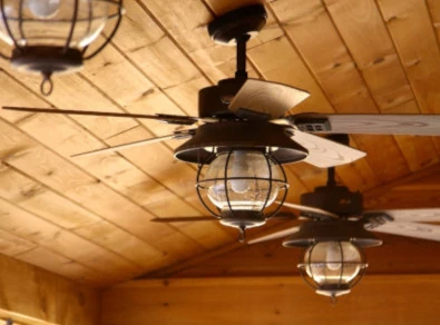 Ceiling fan installed by an electrical contractor