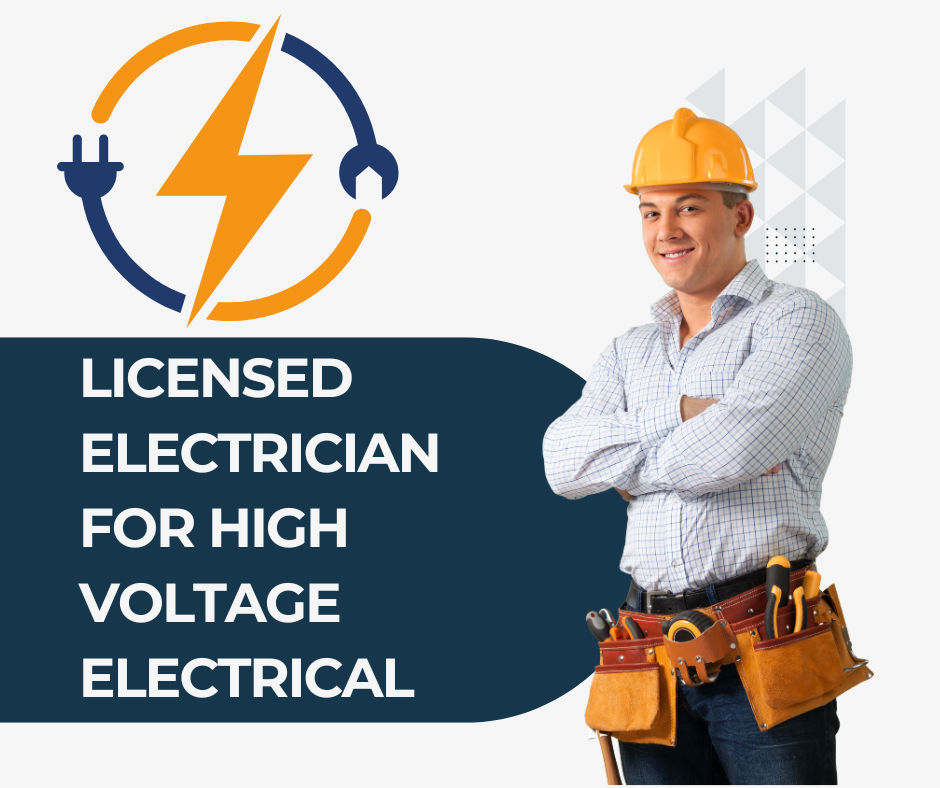 An electrician with his arms crossed