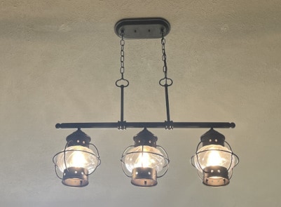Light fixture installed by an electrician